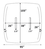 Economy Replacement 8'x8' Pontoon Top Fabric - PontoonBoatTops.com